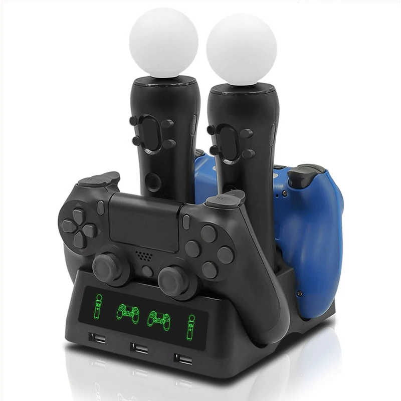 Зарядное устройство 4 в 1 для контроллеров PS4/PS MOVE/PS VR|Запасные части| |