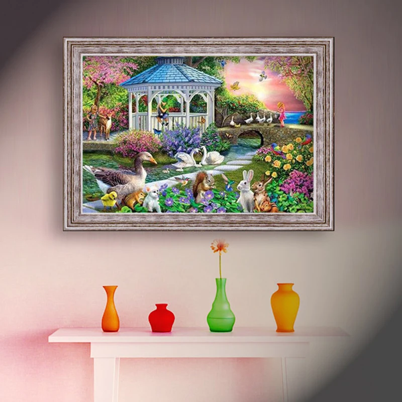 Алмазная вышивка сделай сам живопись домашний декор картина в виде сада Виктория