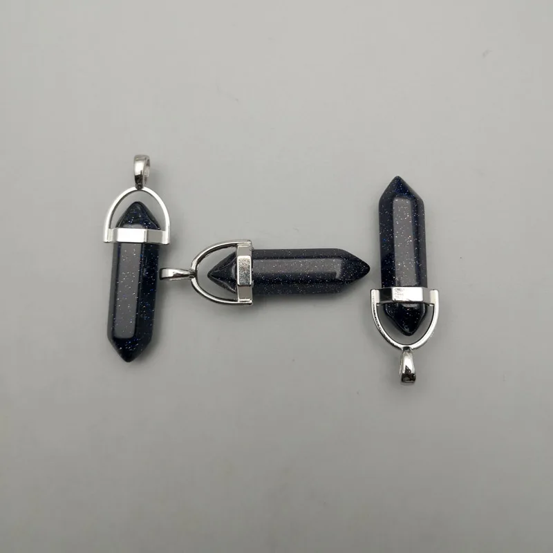 Модные подвески и ожерелья из натурального камня синего песка 50 шт. | Украшения