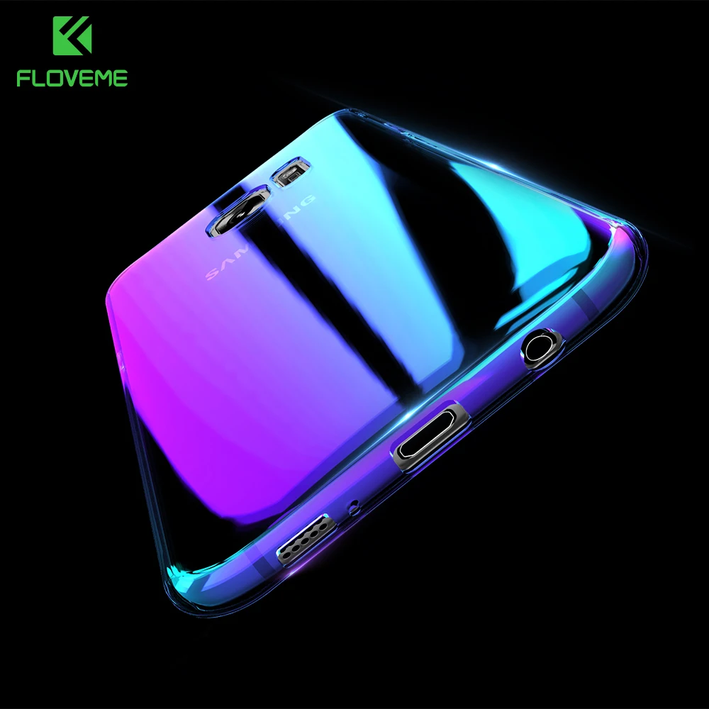 FLOVEME пластиковый чехол синий луч для samsung Galaxy S7 Edge S8 S9 Plus защитный note 9 8 Funda Coque |