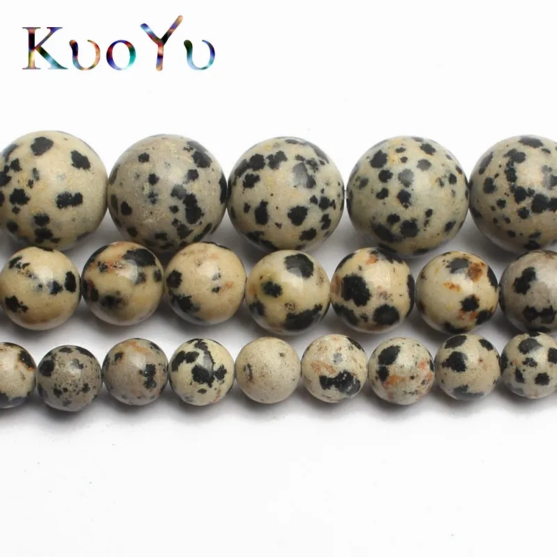 Натуральный камень желтый Spot Dalmation Jaspers бусины Круглые свободные для