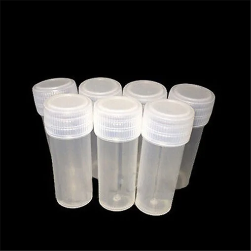 

100PCS Plastic Sample Bottle Test Tube Small Bottles Pill Storage Containers 5ML