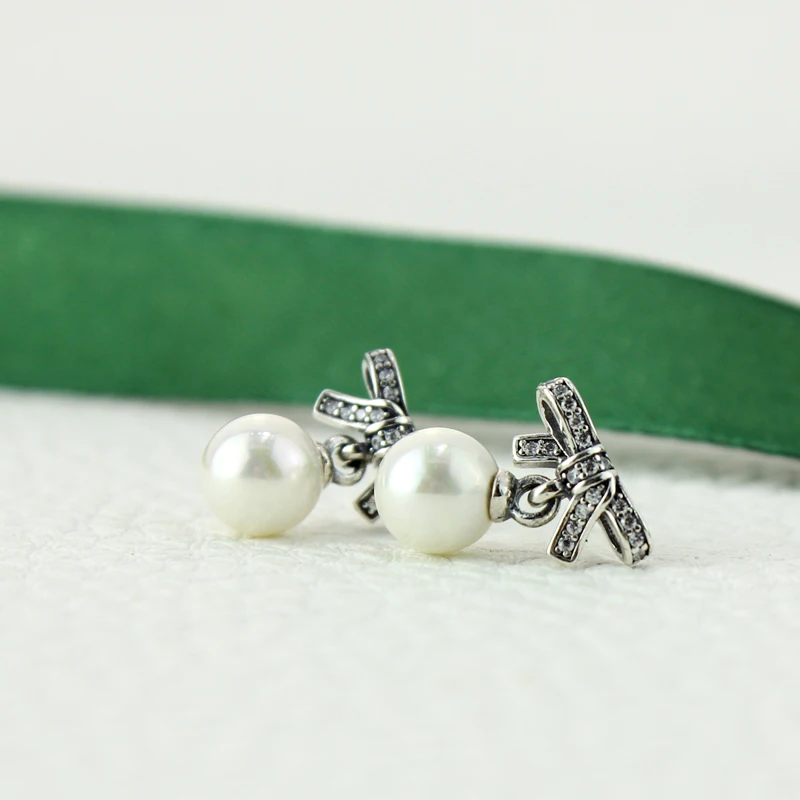 Женские серьги-подвески с бантом ROCKART классические романтичные серьги из