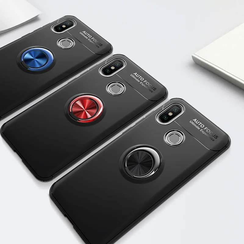 Для huawei Y9 2019 чехол Вращающийся палец кольцо для телефона на магните с Мягкий