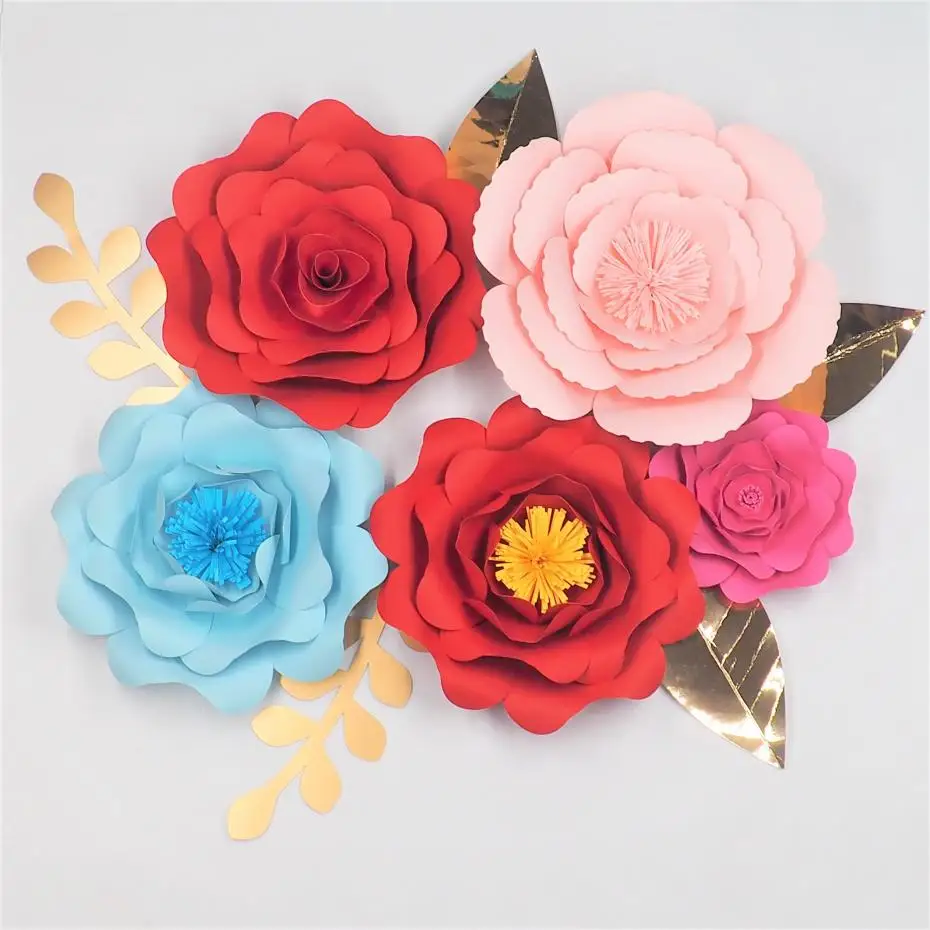 5 шт. декоративные бумажные листья для украшения детской комнаты|paper flowers|diy paper