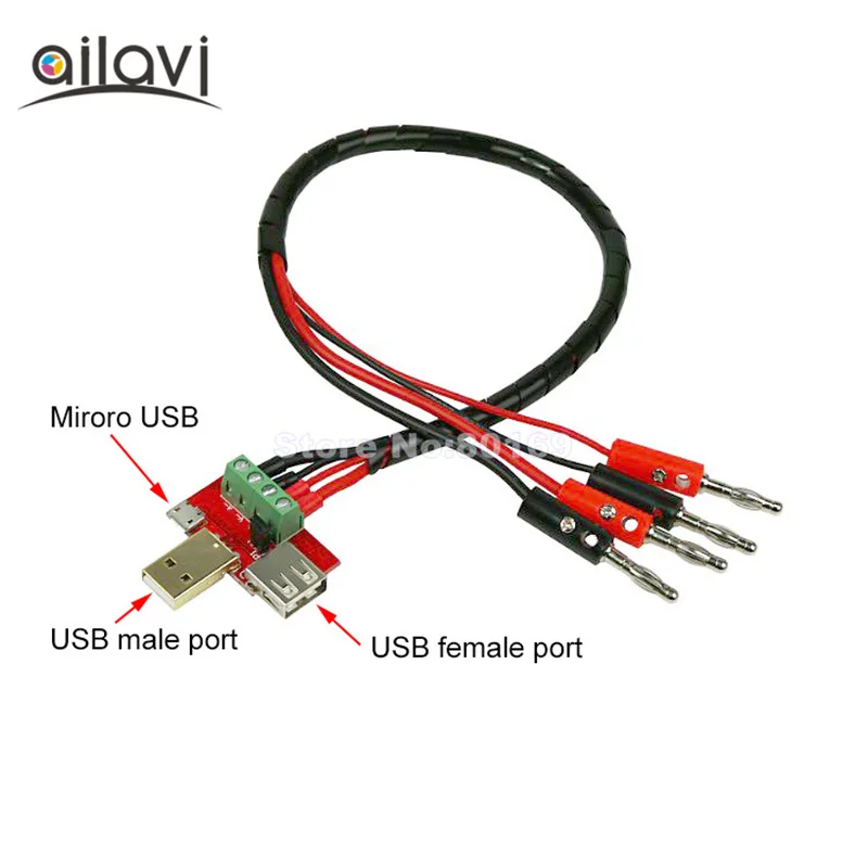 Измерительный Провод напряжения/тока USB штекер и гнездо кабеля тестовая линия