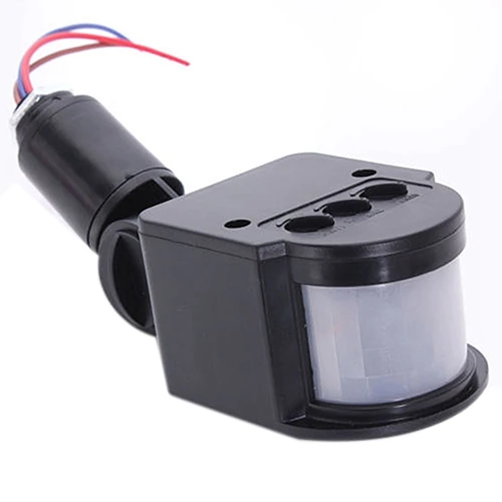 LED Security Light Infrared PIR Motion Sensor detector outdoor wall Lamp Black | Освещение
