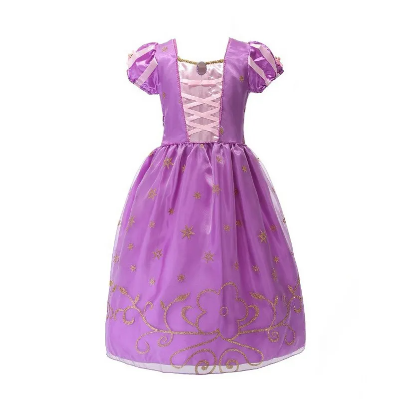 Dress Only Нарядный костюм принцессы Рапунцель для девочек; детские сказочные костюмы для костюмированной вечеринки; детская одежда для Хэллоуина, дня рождения, фэнтези - Цвет: Dress Only