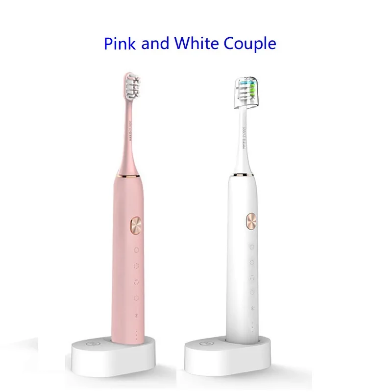 pink white couple SOOCAS X3 SOOCARE электрическая звуковая зубная щетка для Xiaomi зубная щетка 4 режима интеллектуальное управление ультра звуковая автоматическая зубная щетка чистая - Цвет: pink white couple
