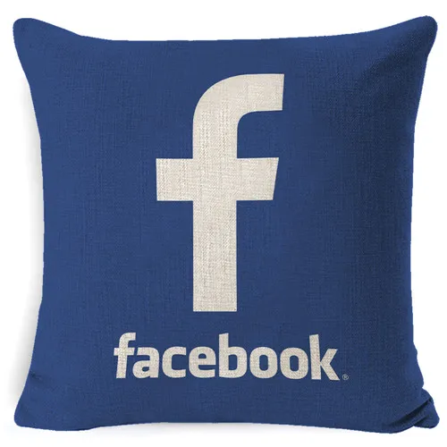 Коричневый Fokusent Facebook Wechat Skype Viber диванная Подушка Чехол Tango Youtube Snapchat Instagram чехол для подушки полезное приложение украшение - Цвет: Коричневый