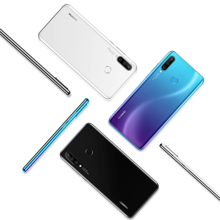 Глобальная версия Оригинального смартфона Huawei P30 Lite Nova 4e 6.15 дюймов Kirin 710 Octa Core Android 9.0 32 МП 4*Камеры.