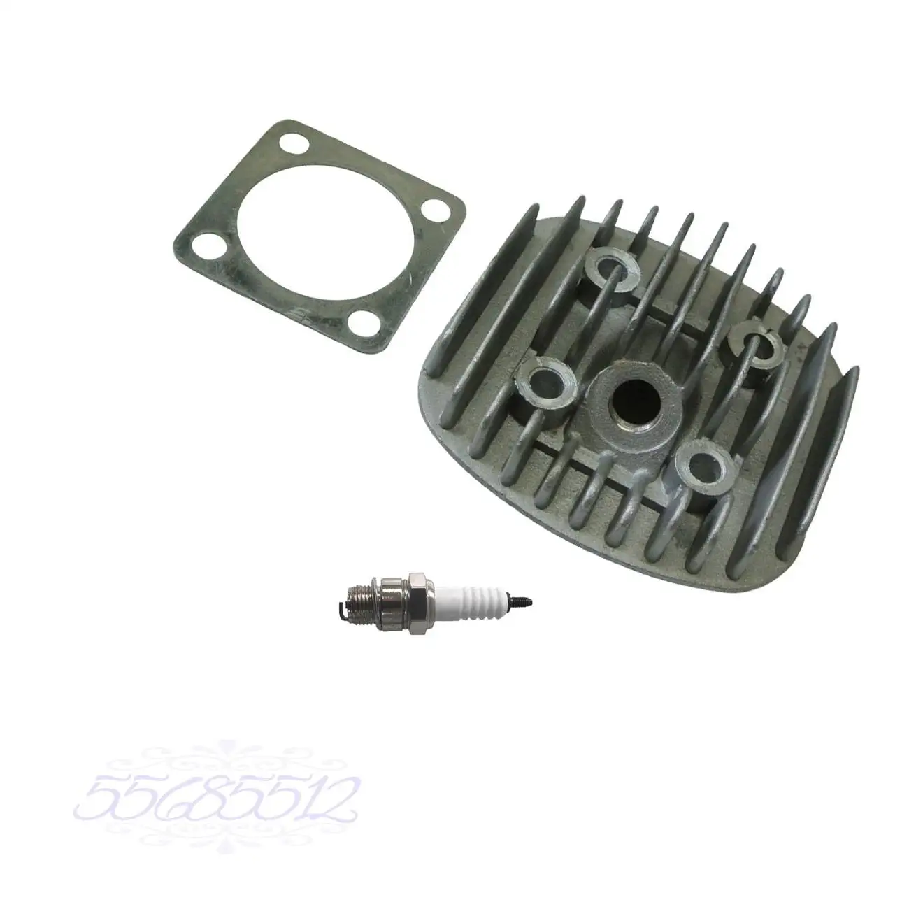 

Cylinder Head & Spark Plug For 66cc 80cc 2 Stroke Motorized Bicycle Engine