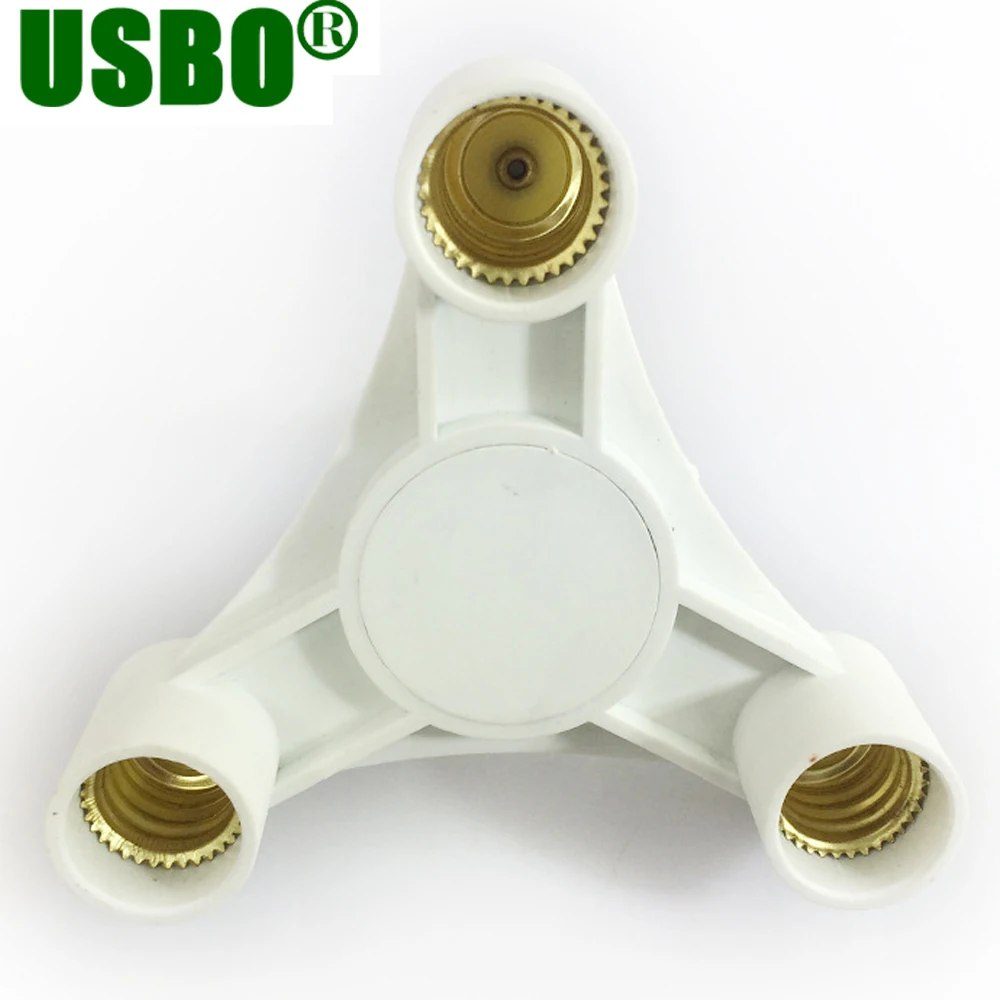 White Gray E14 or e27 to 3e14 Crystal Chandelier Conversion Lamp Holder Light Switch Divided Into 3 Part 6A 100-230V | Лампы и