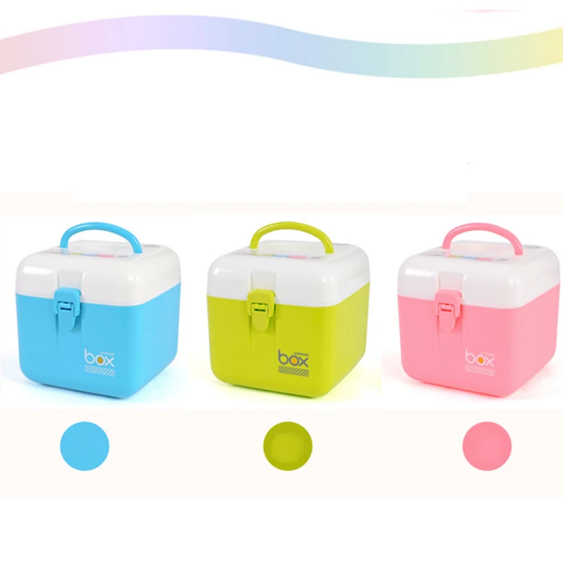 Ящик для хранения с замком шкафчик лекарств прочный отсеками HG0305|medicine cabinet|storage