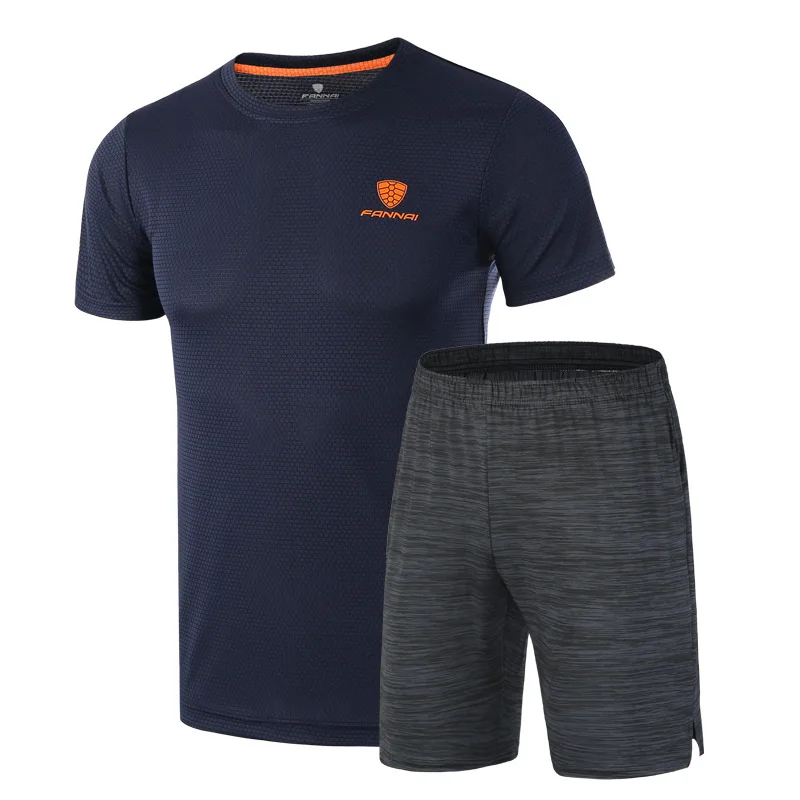 Футболка и шорты мужские быстросохнущие Воздухопроницаемый комплект