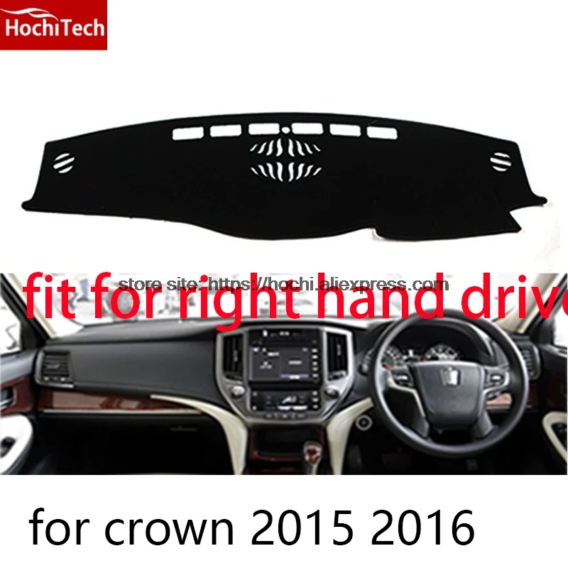 Для toyota crown правый руль приборной панели коврик защитный черный Автомобильный