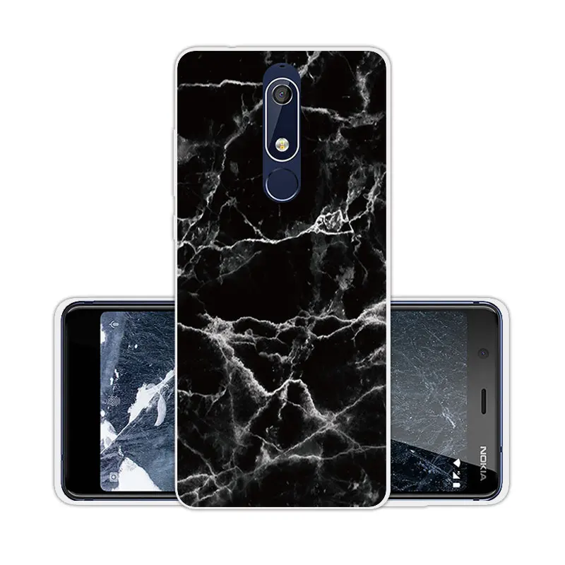 Phone Case for Nokia 5.1 / 5 2018 Cases Stone Back Cover 5.5 inch Covers Ultrathin Silicone Skin |
