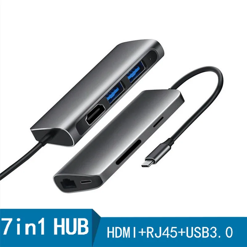 Fealushon USB 3 0 концентратор многопортовый usb адаптер USB3.0 порт с PD зарядкой для MacBook