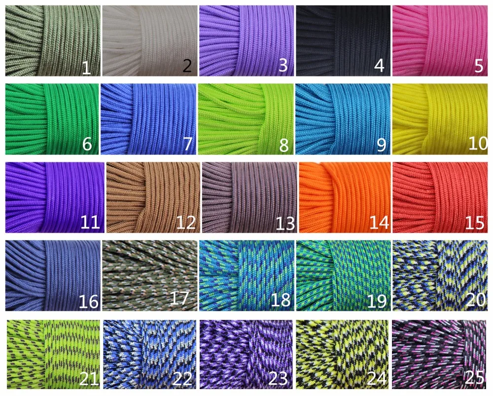 Паракорд с одной подставкой 2 мм 50 футов 100 футов|paracord 2mm|paracord survivalparacord parachute cord lanyard
