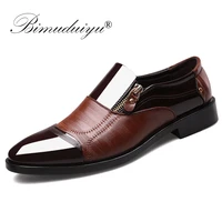 bimuduiyu fashion oxford business men shoes soft breathable men formal shoes pointed toe brand pu leather oxford shoes