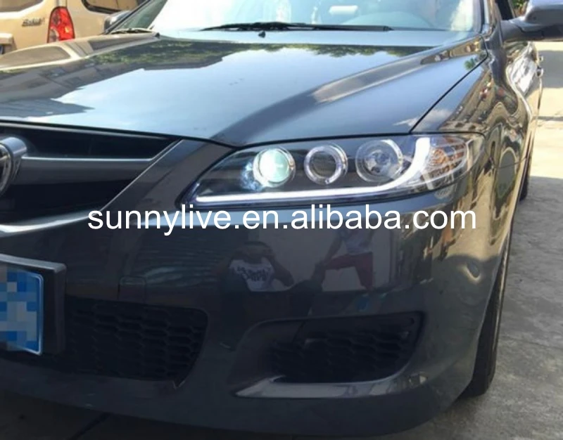 Для A8 Style MAZDA 6 светодиодный передние лампы светодиодные полосы Фары Лампы 2004 2011