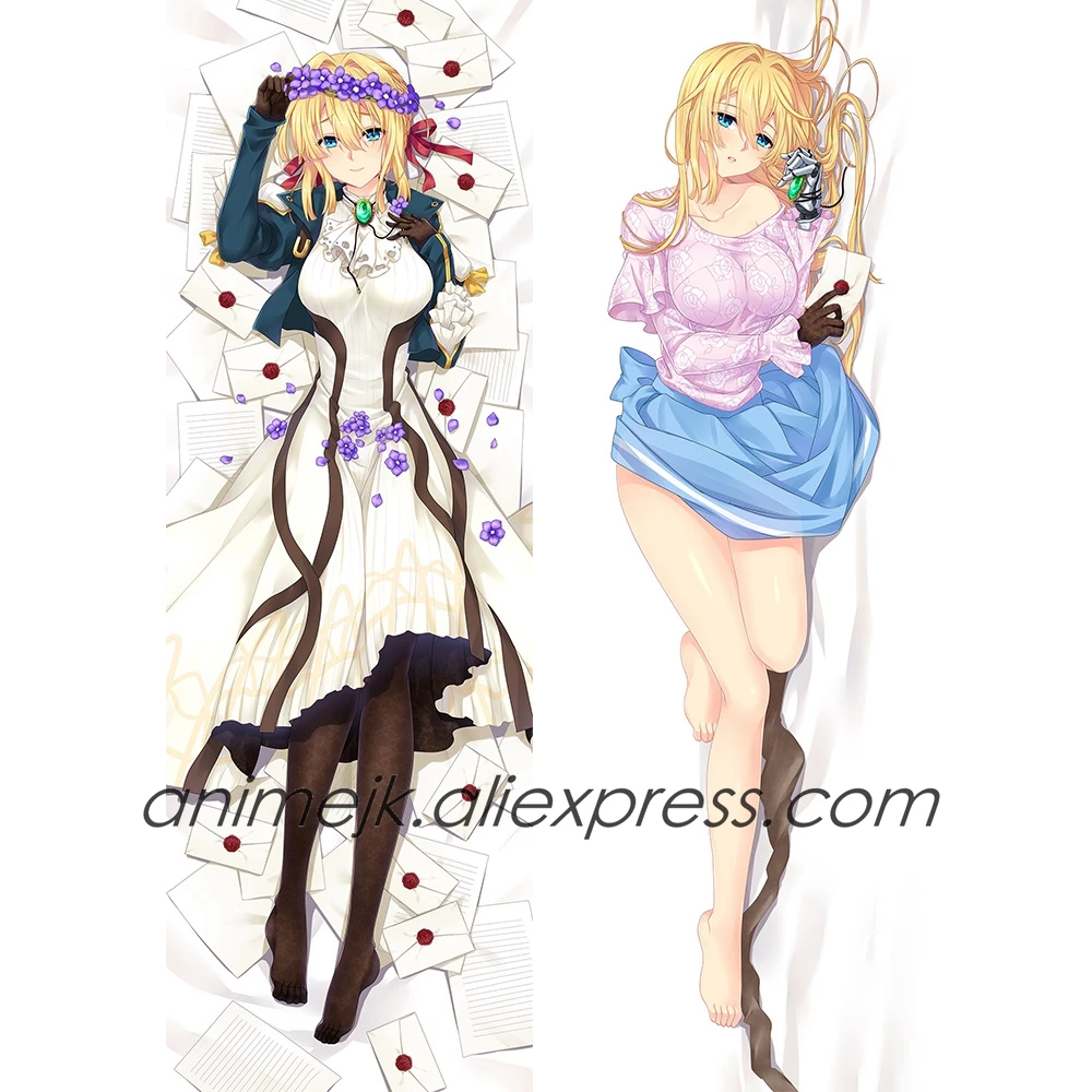 Аниме JK фиолетовый Evergarden Dakimakura Косплэй тела подушку чехол с рисунком из японского мультфильма сексуальная девушка 18R обнять наволочка чехол