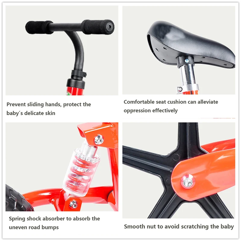 

Infant Shining Baby Balance Bike Children Scooter Balance Car Ride on Toys for 2-3-6 Year Old Baby's Walker