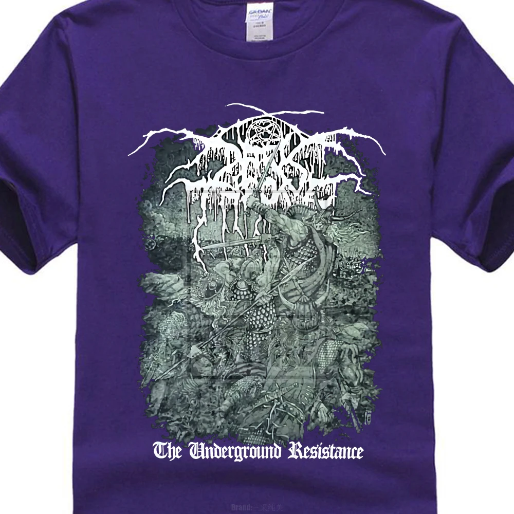 Darkthrone подземное сопротивление рубашка s m l Xl черный металл футболка Темный трон - Цвет: Фиолетовый