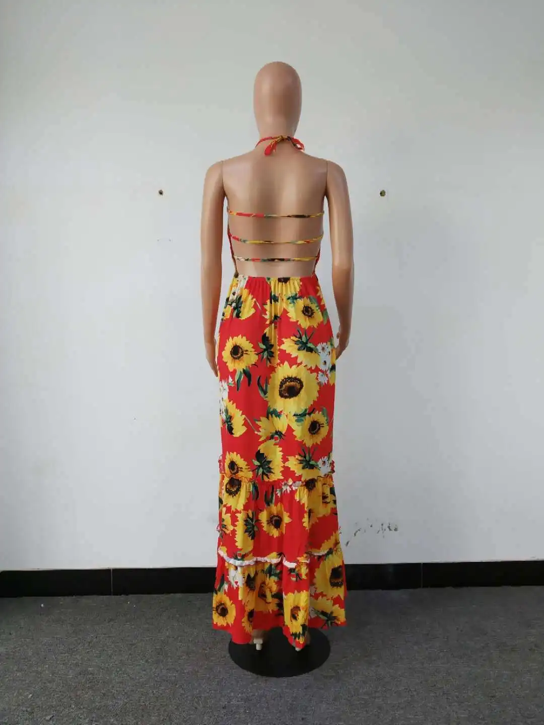 Женское длинное вечернее платье винтажное расклешенное Макси-платье до пола с