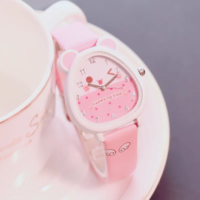 Часы с милым мультяшным принтом стильные детские наручные часы милые