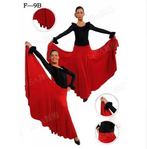 Новинка юбки для женщин и девушек черные красные Фламенго Roupa Flamenco |