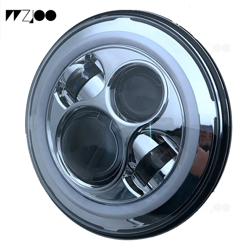 WZJOO 7 &quotсветодиодный фар 4&quot белый противотуманных огней и отложным воротником