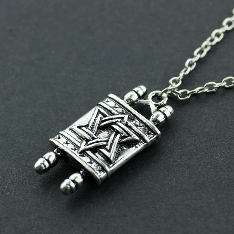 Еврейский Sefer СВИТОК ТОРЫ раннее ожерелье для мужчин и женщин со звездой Давида