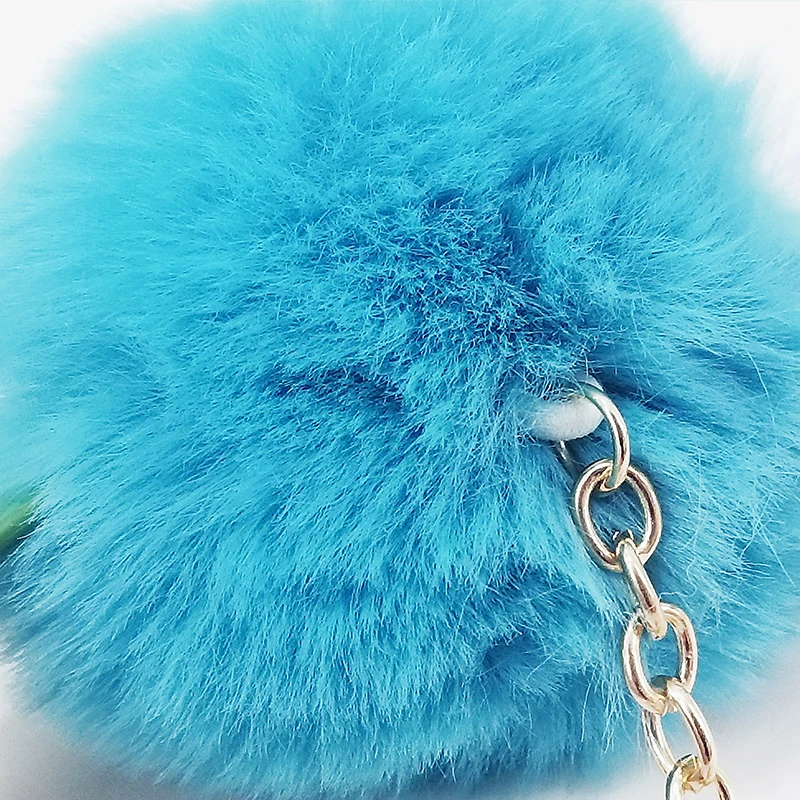 Мультфильм Динозавр эльф брелок для ключей мех кролика пушистый помпон сумка