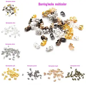 Застежки для сережек-гвоздиков, 100 шт., застежки-бабочки, застежки для сережек, для самостоятельного изготовления ювелирных изделий, задние фиксаторы