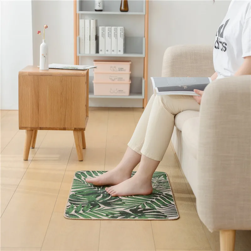 Противоскользящий коврик для кухни с принтом тропических растений гостиной