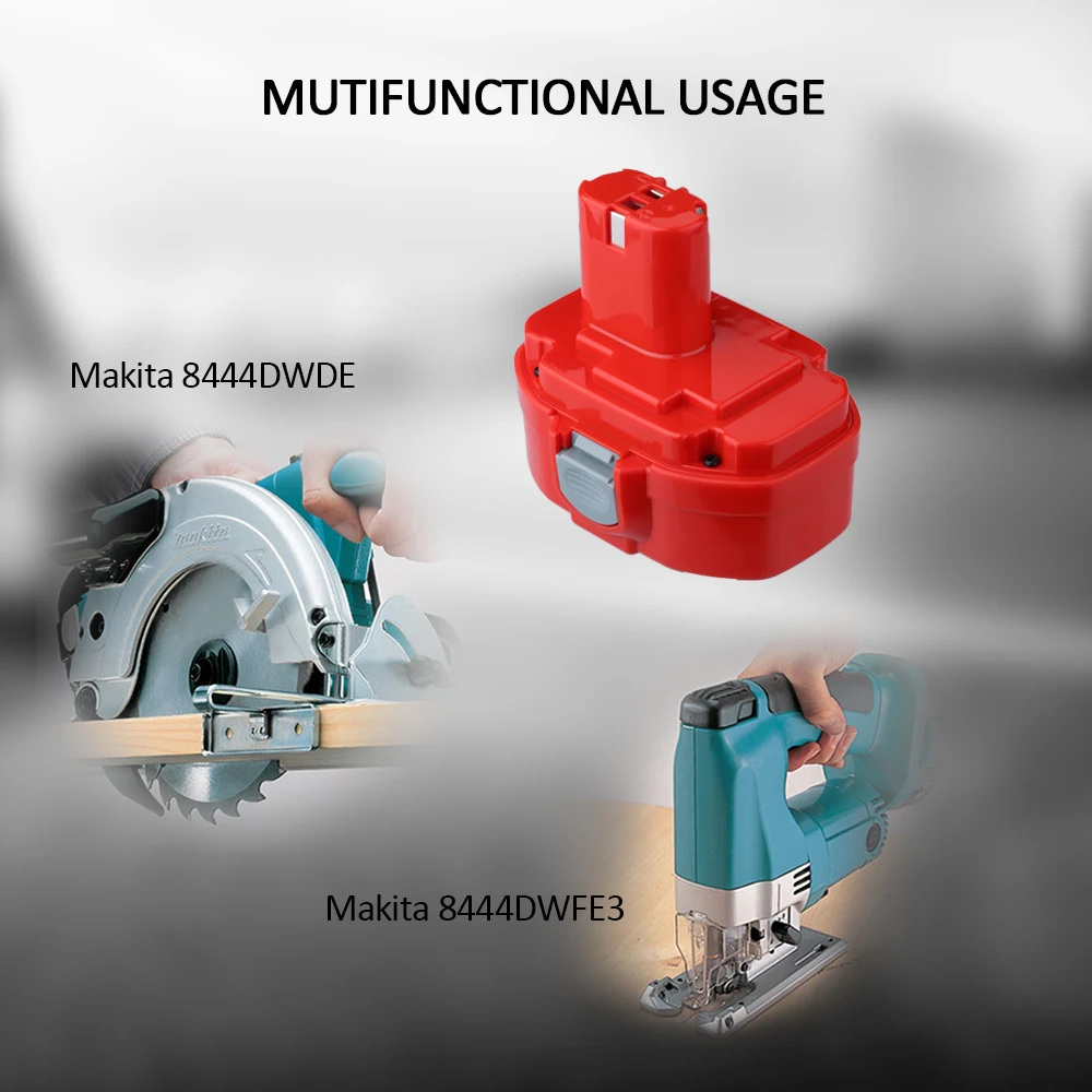 Аккумуляторная батарея FLOUREON 18 в 3000 мАч Ni MH Red для MAKITA SC190DWDE 4334D 5026DA 5026DB 5026DWA 5026DWB