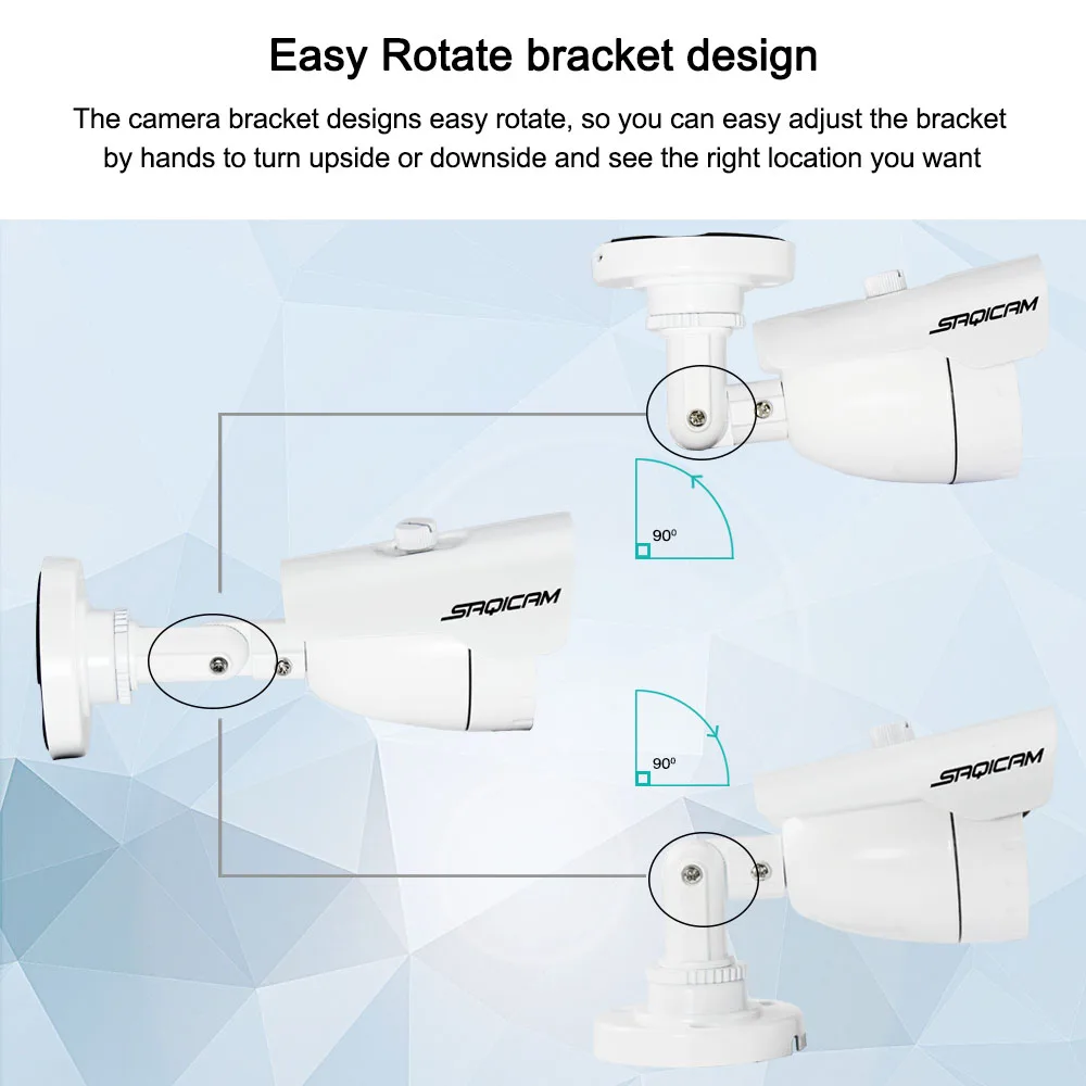 Saqicam домашняя система видеонаблюдения 4CH 720P 1200TVL 1.0MP день/ночь Водонепроницаемая камера s Проводная камера наблюдения DVR комплект