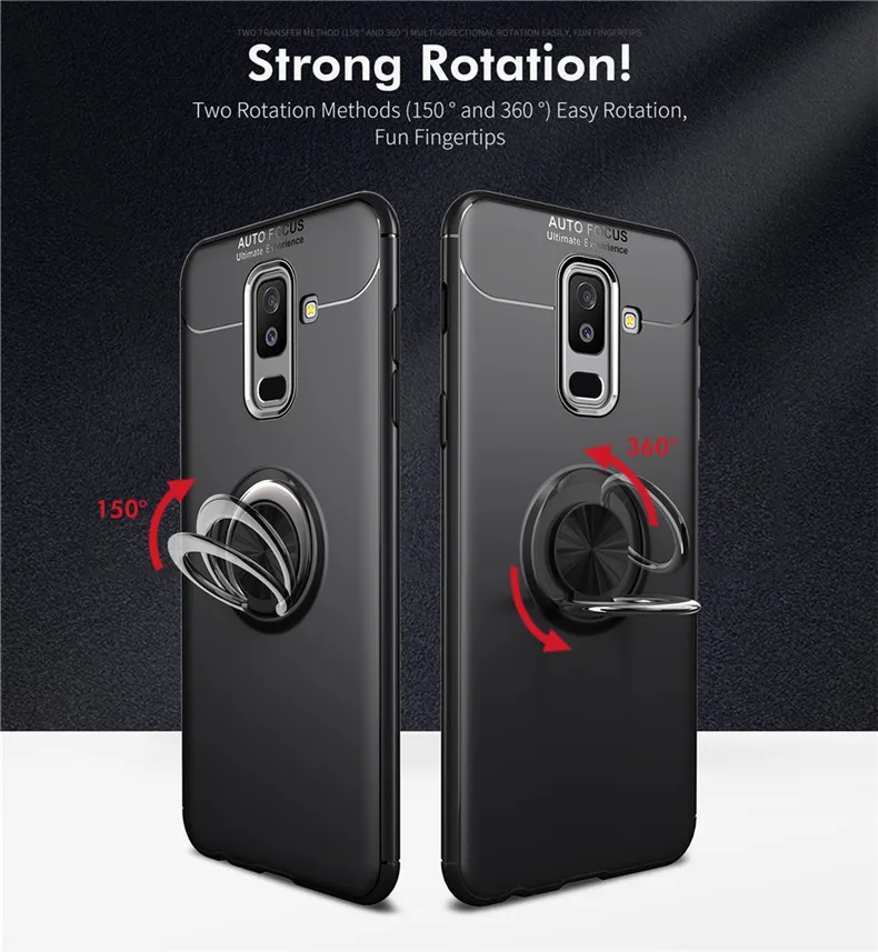 Роскошный чехол для телефона KEYSION с кольцом-держателем Samung A6 Plus 2018 магнитная