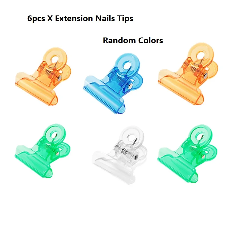 03 6pcs Профессиональный оптоволоконный наращивание ногтей Fibernails стекловолокно для наращивания ногтей Акриловые наконечники Маникюрный Инструмент с зажимом - Цвет: 03 6pcs