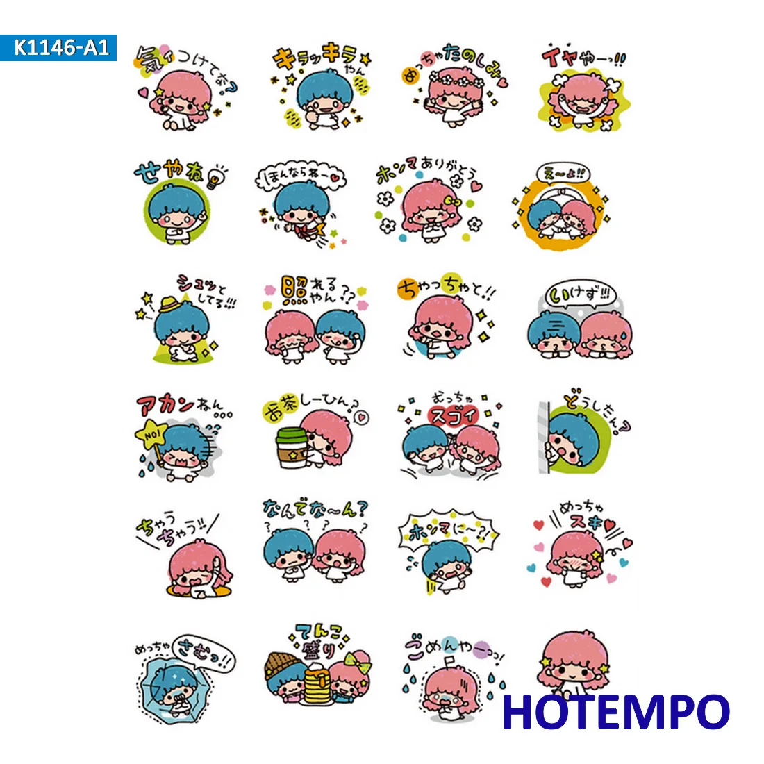 Sanrio Kuromi Melody Keroppi Pekkle Gudetama милые наклейки для детей письмо дневник в стиле Скрапбукинг Канцелярские наклейки Pegatinas - Цвет: K1146-A1
