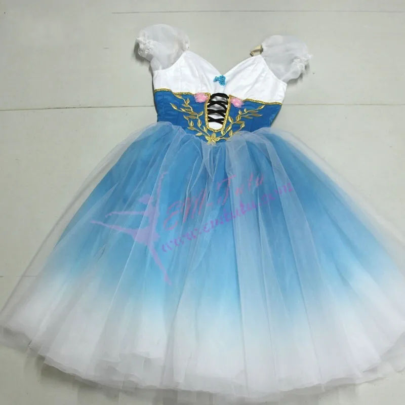 Щелкунчик синий балет длинные юбки dress professional романтический жизель туту puff
