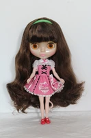 free shipping transparent rbl 198t diy nude blyth doll birthday gift for girl 4 colour big eyes with beautiful hair cute toy