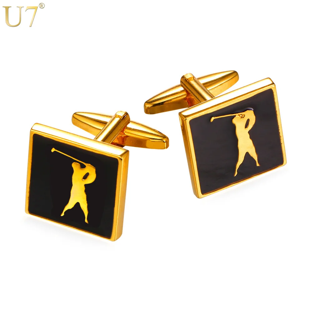 U7 Спортивные Эмали Запонки Для Мужчин Ювелирные Изделия Гольф Кнопки Костюма С
