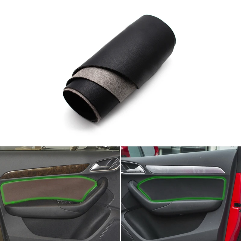 

4PCS Car Interior Microfiber Leather / Suede Door Handle Panel Protective Cover Trim For Audi Q3 2013 2014 2015 2016 2017 2018