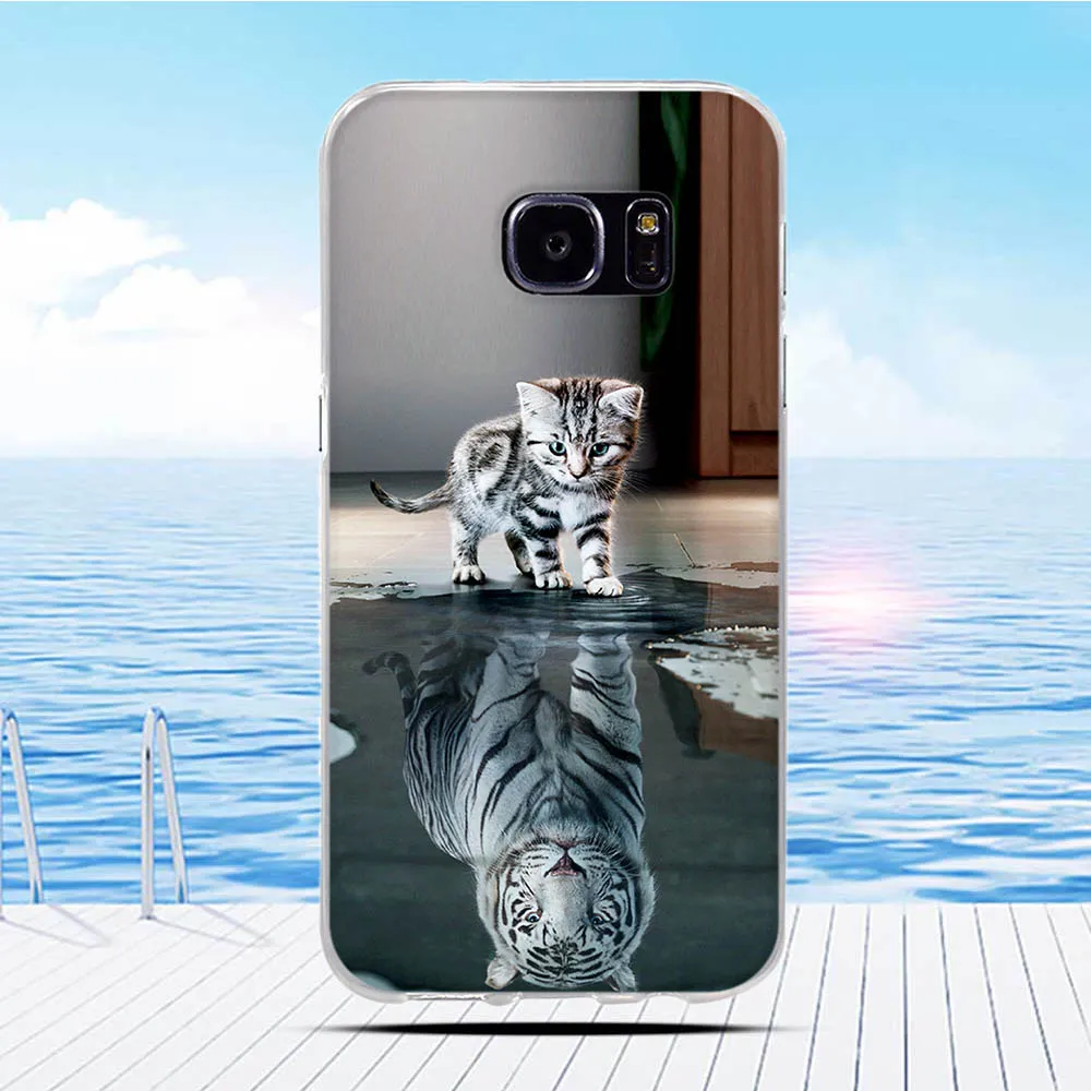 Мягкий силиконовый чехол для Samsung Galaxy S7 G930 с 3D рельефным рисунком | Мобильные