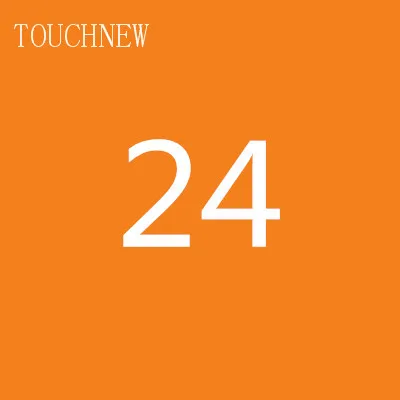 TOUCHNEW на заказ, одноцветные эскизные маркеры на спиртовой основе, двойная головка, кисть, маркеры, ручка для рисования, манга, товары для рукоделия, маркеры - Цвет: 24