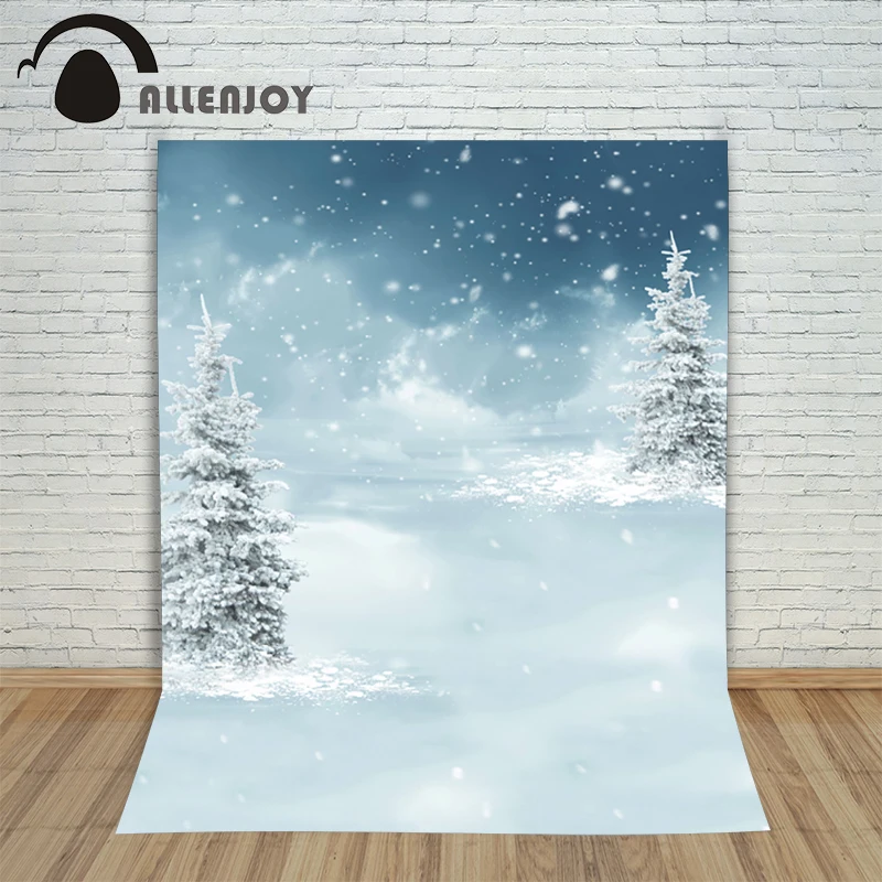 New Christmas fir-tree backgrounds photo winter background snow snowflakes in winter kids photocall 10x10ft photography backdrop