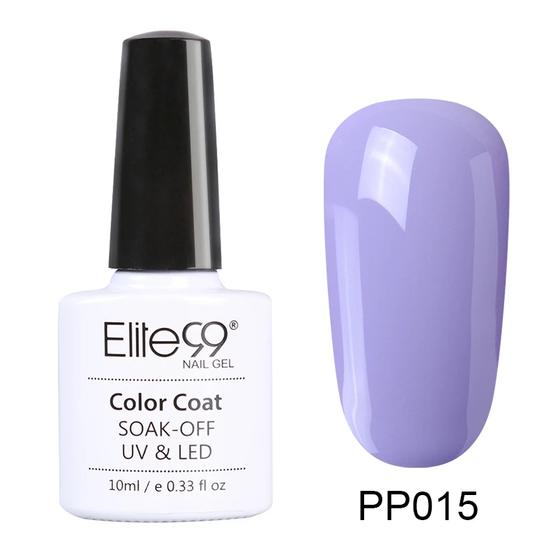 PP015 Elite99 фиолетовый цвет 10 мл Гель-лак замачиваемый УФ Гель-лак для ногтей для маникюра долговечный Гель-лак для ногтей - Цвет: PP015