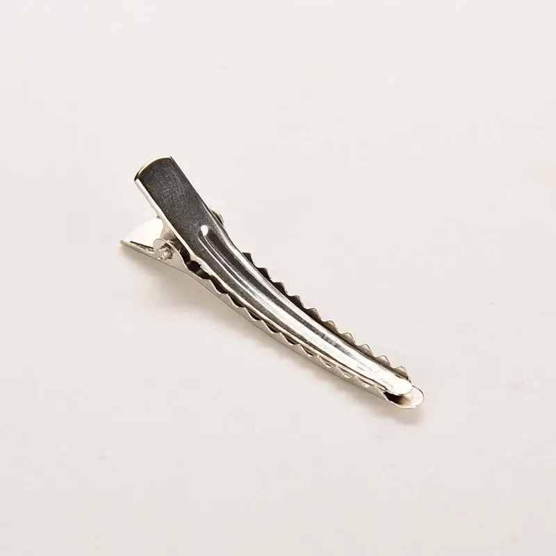 

35cm/45mm 50Pcs DIY Hairpins Long Silver Flat Metal Single Prong Alligator Hair Clips Crocodile Barrette For Bows